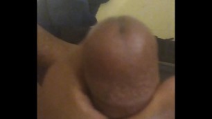 Horny solo with round stones on my shaft&period;