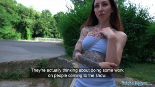 Public Agent – A genuine outdoor public fuck for a tattooed slut
