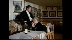 Blond Takes Two in Restaurant