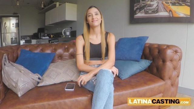 Latina Skinny Hot Bitch Kickstarts Modelling Career by getting Railed in a Casting