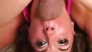 This Brunette gets an Extreme Throat Job